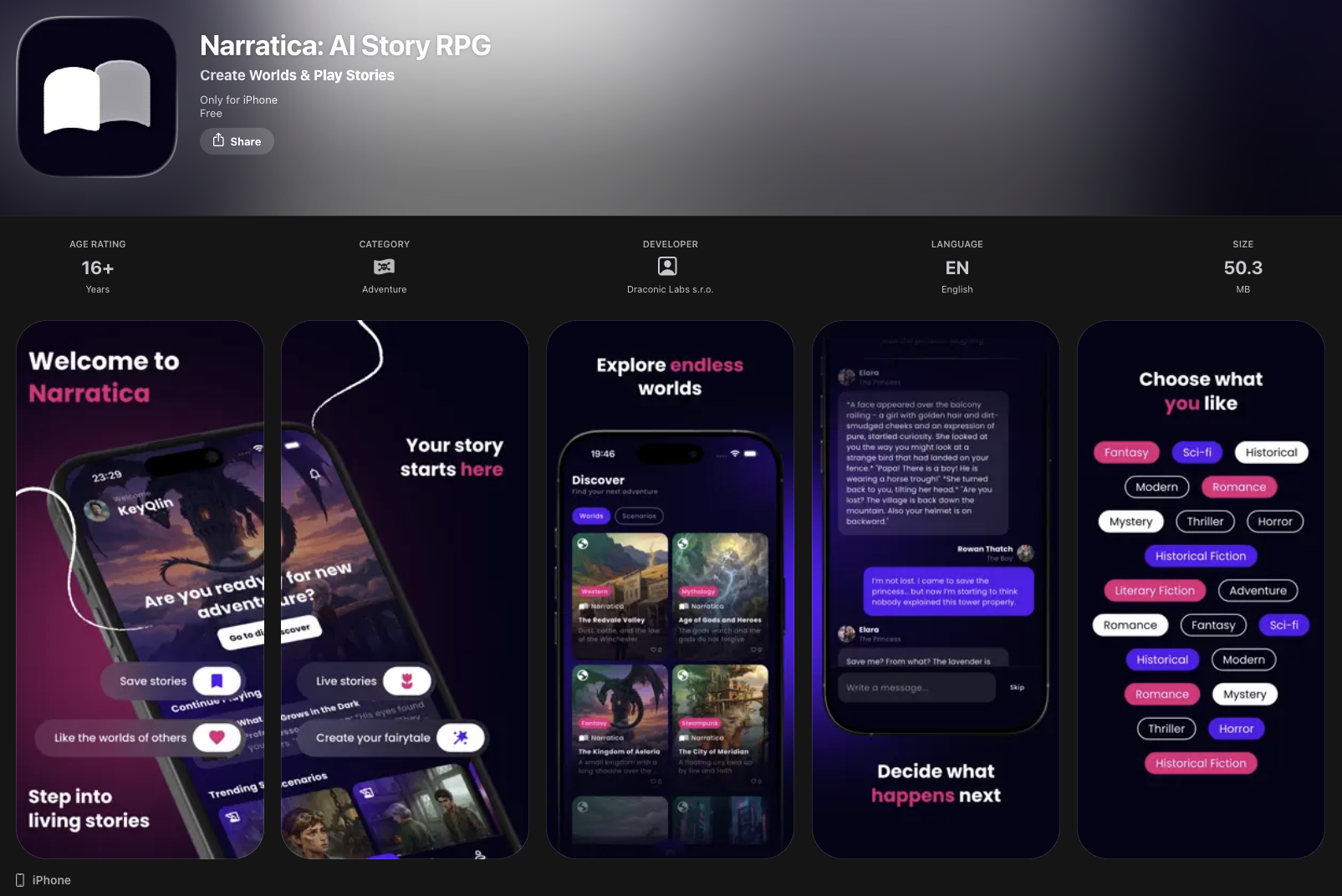 Narratica approved for release on the App Store